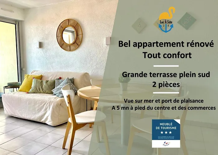 Escale Paisible à Sète, Belle Terrasse Vue Sur Sète